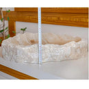 Handcrafted Honey Onyx Translucent Premium Natural Stone Vessel Sink 19x19x5 Inch