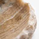 Honey Onyx Rough Square Vessel Sink - 19"x19"x5" - Polished/Rough