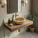 Honey Onyx Round Vessel Sink - 16"x16"x6" - Polished - Model A