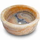 Honey Onyx Round Vessel Sink - 16"x16"x6" - Polished - Model A