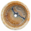 Honey Onyx Round Vessel Sink - 16"x16"x6" - Polished - Model A