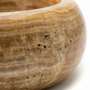 Honey Onyx Round Vessel Sink - 16"x16"x6" - Polished - Model C