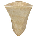 Honey Onyx Designer Pedestal Stand-Alone Sink (W)21.5" (L)23" (H)34" polished front view