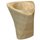 Honey Onyx Hand-Carved Natural Marble Pedestal Stand-Alone Sink 21.5W x 23L x 34H