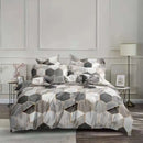 Honeycomb marble brown & beige bedding set bedroom duvet cover