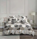 Honeycomb marble brown & beige bedding set bedroom duvet cover