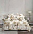 Honeycomb marble brown & beige bedding set bedroom duvet cover