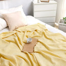 Honeycomb waffle cotton blankets light gray throw – bedroom decor