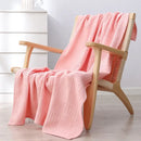 Honeycomb waffle cotton blankets light gray throw – bedroom decor