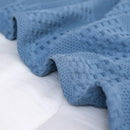 Honeycomb waffle cotton blankets light gray throw – bedroom decor