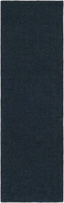 Brockton Solid Dark Blue Wool Rug
