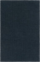 Brockton Solid Dark Blue Wool Rug