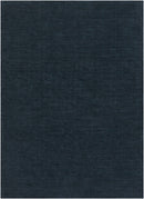 Brockton Solid Dark Blue Wool Rug