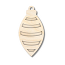 Unfinished Wood Layered Christmas Bulb Ornaments | 2 Piece | 5" Tall | 1/8" Wood | Wood Craft DIY