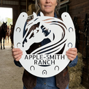 Custom Metal Sign - Personalized Horse Farm Housewarming Plaque