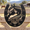 Custom Metal Sign - Personalized Horse Farm Housewarming Plaque