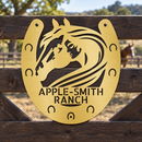 Custom Metal Sign - Personalized Horse Farm Housewarming Plaque