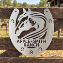 Custom Metal Sign - Personalized Horse Farm Housewarming Plaque