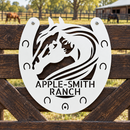 Custom Metal Sign - Personalized Horse Farm Housewarming Plaque