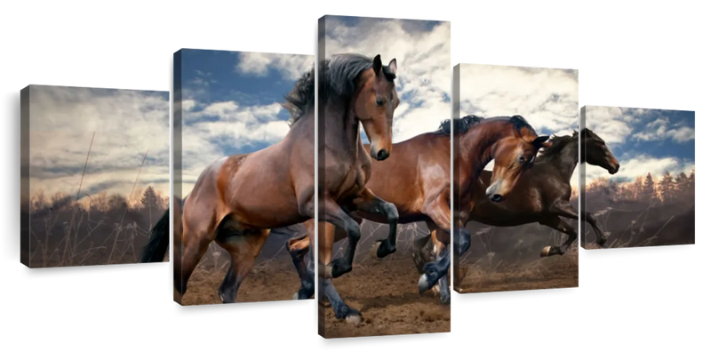 Free Running Horses Wall Art