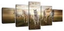 Dramatic White Horses Wall Art