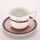 Horsebit pink & brown decorbites bone china tableware set dining room