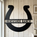 Custom Metal Wall Art - Personalized Horseshoe Sign