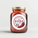 Hot Pepper Red Salsa Canning Labels
