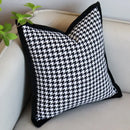 Houndstooth jacquard pillowcase black & white living room decor