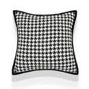 Houndstooth jacquard pillowcase black & white living room decor