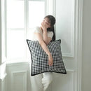 Houndstooth jacquard pillowcase black & white living room decor