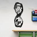 Hourglass with Skull Sign