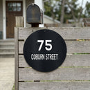 Custom Metal Sign - Personalized Round House Number Plaque