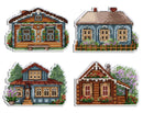 Houses. Magnets SR-706 Counted Cross Stitch Kit