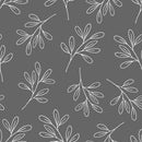 Contemporary Grey Wallpaper with Leaves Pattern Tasteful