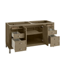James Martin Chicago 60" Double Bathroom Vanity, Walnut Whisper