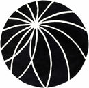 Davison Black Geometric Wool Carpet