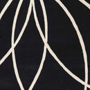 Davison Black Geometric Wool Carpet