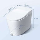 Nuvia Premium High-Power Flush Smart Toilet With Built-In Bidet And Elongated Heated Seat (SAK73926)