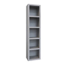 Easy-Lift Full Murphy Wall Bed in Grey with Two Bookshelves