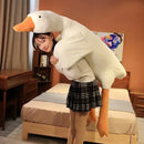 Huge goose body pillow plush white stuffed animal bedroom decor