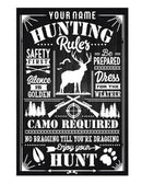 Hunting Rules Metal Sign