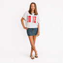Huskers Sewn Appliqué Gray Patchwork Licensed Youth Shirt | Multiple Sizes | H.Flynn Designs