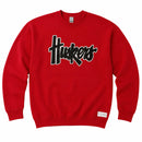 Huskers Sewn Appliqué Black Sparkle Red Licensed Women's Crewneck Sweatshirt | Multiple Sizes | H.Flynn Designs