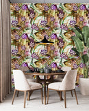 Voguish Purple Flowers Wallpaper Tasteful