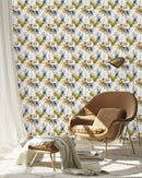 Floral White Wallpaper