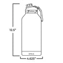 HYDRA™ 66OZ Water Bottle with Powder Coat Finish & Silicone Grip Whale Tale Handle