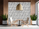 Black and White Palm Leaves Wallpaper