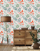 Stylish Red Little Flowers Wallpaper Fashionable