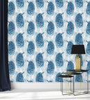 Blue Peacocks Wallpaper